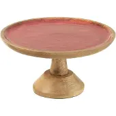 J-Line Cake bord mango hout roze