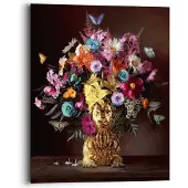 Reinders Schilderij Bloemenleeuw - 50 x 40 - Hout -