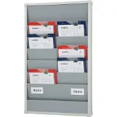Eichner werkplaatsplanner, 2-baans, 6 rails, voor maximaal 12 A4-bestelvakken, B 554 x H 900 mm, kunststof, grijs