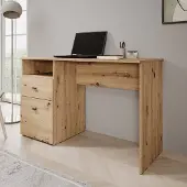 Meubella - Haroa - Bureau - Eikenpatroon - 127x51x77 cm