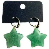 Ruben Robijn Aventurijn groen ster oorbellen - fashion jewelry