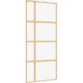 vidaXL Schuifdeur 90x205 cm helder ESG-glas en aluminium goudkleurig