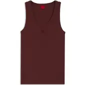 HUGO Tanktop van een katoenmix met tweedelig logostiksel
