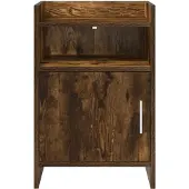 vidaXL Nachttafels Gerookt eiken 40 x 36 x 60 cm Bewerkt hout
