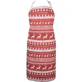 Clayre & Eef Keukenschort 70x85 cm Rood Katoen Hert