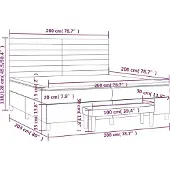 vidaXL Boxspring met matras fluweel roze 200x200 cm