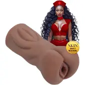 XKIN Naughty Nurse Riley - levensechte kunstvagina‑masturbator (donker natureltint)