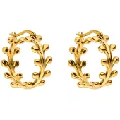 Purelei Oorbellen 'Tiny Leaf' goud
