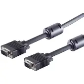 S-Impuls S-VGA-Monitorkabel 2x15pol HDD-St 75Ohm Ferrit 15m