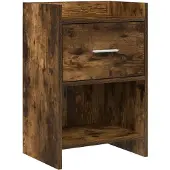vidaXL Nachttafels Gerookt eiken 40 x 30 x 60 cm Bewerkt hout