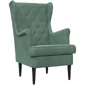 vidaXL Fauteuil Zeegroen Fluweel