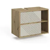 Vicco Wastafelonderkast Viola, Artisanaal eiken, 80 x 60 cm