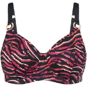 Triumph Bikinitop ' Red Label Summer Wild ' donkerroze / zwart