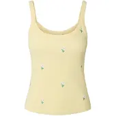 Pieces Top 'MAY' geel