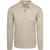 Profuomo Longsleeve Poloshirt Dropneedle Beige