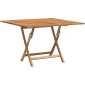 vidaXL Tuintafel inklapbaar 110x110x75 cm massief teakhout