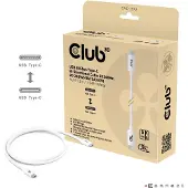 Club 3D CAC-1572 Club3D Kabel USB-C 80Gbps zertifi. PD240W/8K240Hz 1,2m weiß retail