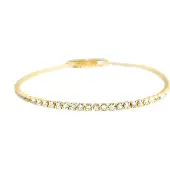 Luxenter Briljant Zirkonia armband afgewerkt in 18K geel goud - Kayla