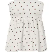 Pieces Top zwart / wit