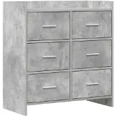 vidaXL Dressoir, betonkleur, 75 x 33 x 80 cm, houtvezelplaat