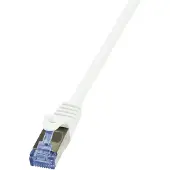 2Direct LogiLink CQ3061S RJ45 Câble réseau câble patch CAT 6a S/FTP 3.00 m blanc ignifuge avec cliquet dencastrement