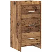vidaXL Dressoir Oud hout 40 x 36 x 80 cm Bewerkt hout