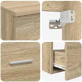 vidaXL Badkamermeubel Set 2 st Sonoma Eiken Bewerkt hout