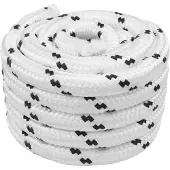 vidaXL Boottouw Wit 50 m Polyester