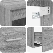 vidaXL Badkamermeubel Set 2 pcs Grijs Sonoma Bewerkt hout