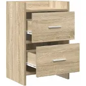 vidaXL Nachttafels Sonoma Eiken 40 x 30 x 60 cm Bewerkt hout