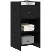 vidaXL Dressoir, zwart eikenfineer, 40 x 36 x 80 cm, houtvezel