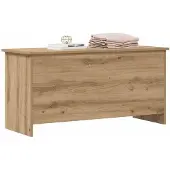 vidaXL Opbergkist Artisanaal eiken 100 x 40 x 50 cm Bewerkt hout
