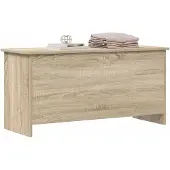 vidaXL Opbergkist Sonoma Eiken 100 x 40 x 50 cm Bewerkt hout
