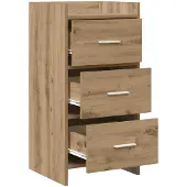 vidaXL Dressoir Artisan-Eik, 40 x 36 x 80 cm, houtvezel