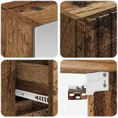 vidaXL Badkamermeubel Set 4 st Oud hout Bewerkt hout en glas