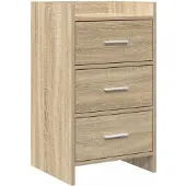 vidaXL Nachttafels Sonoma Eiken 40 x 36 x 70 cm Bewerkt hout