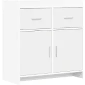 vidaXL Dressoir Wit 75 x 36 x 80 cm Bewerkt hout