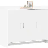 vidaXL Dressoir Wit 98,5 x 33 x 80 cm Bewerkt hout