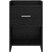 vidaXL Nachttafels Zwart eiken 40 x 30 x 60 cm Bewerkt hout