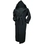 Artg Dames/Dames Robezz Wafel ochtendjas met capuchon (Zwart)