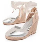 Montevita Espadrilles Met Een Sleehak Balenci2 Zilver