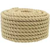 vidaXL Boottouw 18 mm 100 m Naturel