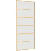 vidaXL Schuifdeur 90x205 cm mat ESG-glas en aluminium goudkleurig