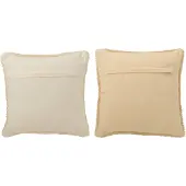 J-Line kussen Hohoho - polyester - wit/beige - 2 stuks