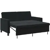 vidaXL Slaapbank Zwart Stof