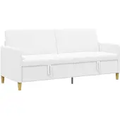 vidaXL Sofa met Opbergruimte Wit 192 x 78 x 87 cm Polyester