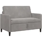 vidaXL Sofa met Opbergruimte Lichtgrijs 122 x 78 x 87 cm Polyester