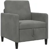 vidaXL Sofa met Opbergruimte Donkergrijs 72 x 78 x 87 cm Polyester