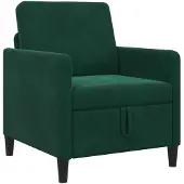 vidaXL Sofa met Opbergruimte Donkergroen 72 x 78 x 87 cm Polyester