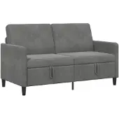 vidaXL Sofa met Opbergruimte Donkergrijs 152 x 78 x 87 cm Polyester